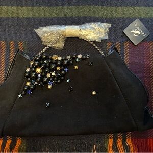 Swarovski Black and Blue Embellished Clutch “Bugs” retired NWT